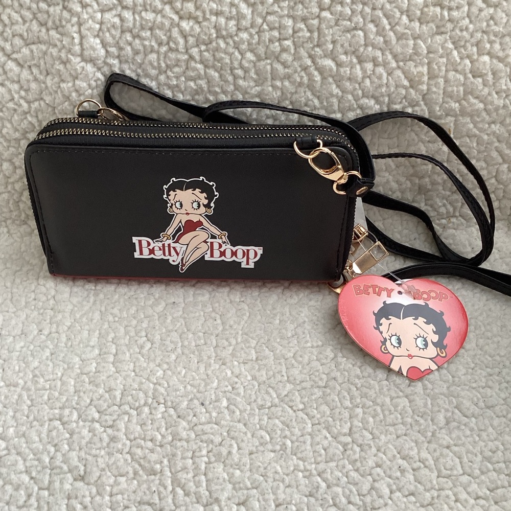 Betty Boop Crossbody Wallet Wristlet, NWT